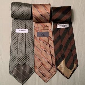 Calvin Klein Silk Tie Bundle (3 ties)